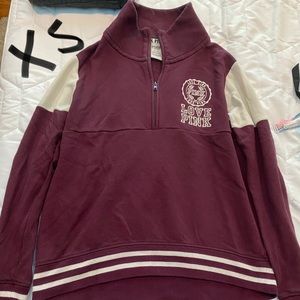 quarter zip PINK sweatshirt